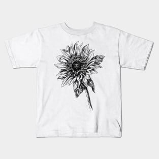 Sunflower Drawing Kids T-Shirt